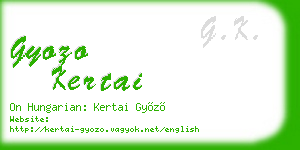 gyozo kertai business card